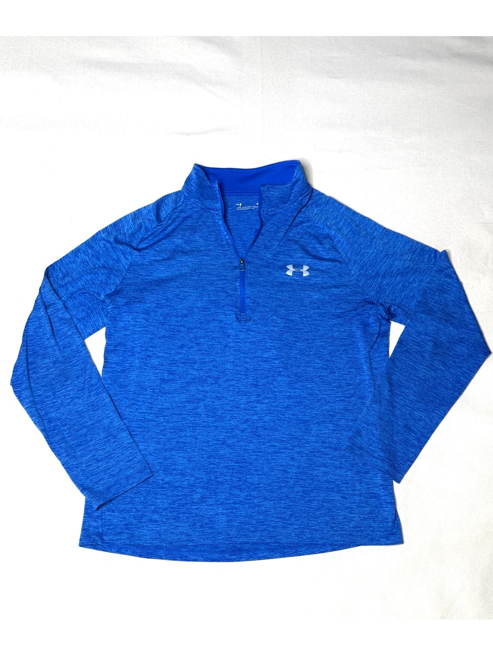 Under Armour Women’s Medium Blue Heather Loose Fit Quarter Zip Pullover